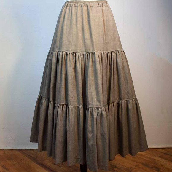 Y2K Eskandar Wool Full A-Line SkirtWaist 28